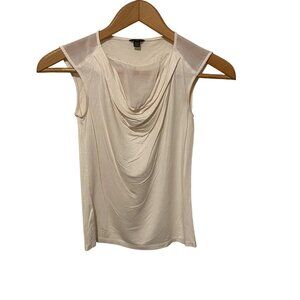 Ann Taylor Petite XXSP Cream Sleeveless Cowl Neck Top #F-7-221-10